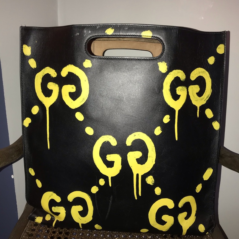 Gucci ghost graffiti tote. Lightly used